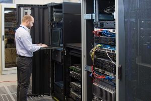 technician in server room
