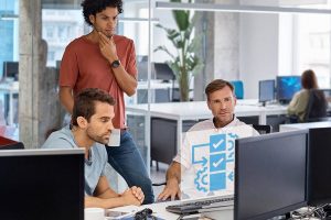 IT professionals working on a business continuity plan