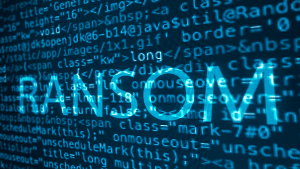 Image of ransomware on a screen