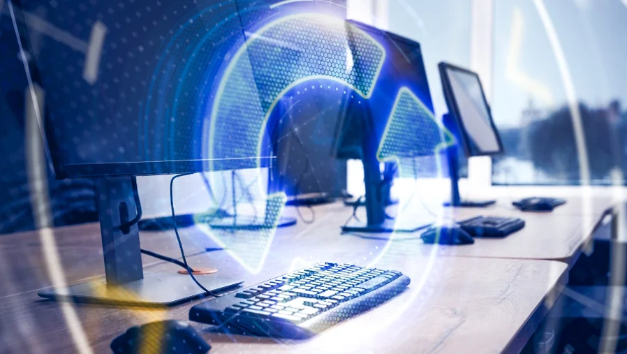 Computer Solutions technicians managing PC recycling and IT services for the City of San Antonio